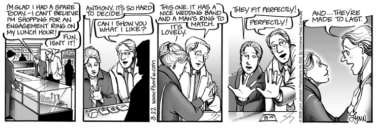 Daily Strip: Anthony and Liz shopping together