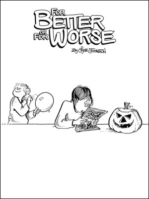 Lizzie prepares to pop a balloon to scare Michael